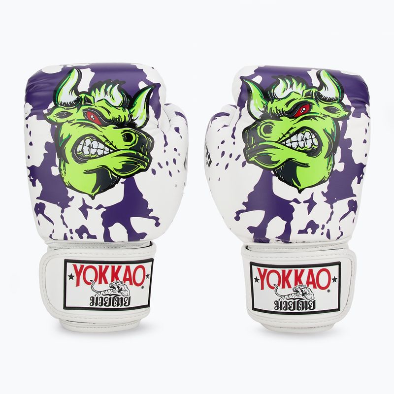 Herren Boxhandschuhe YOKKAO Angry Bull weiß 2