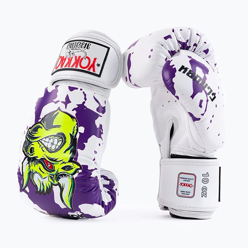 Herren Boxhandschuhe YOKKAO Angry Bull weiß 8