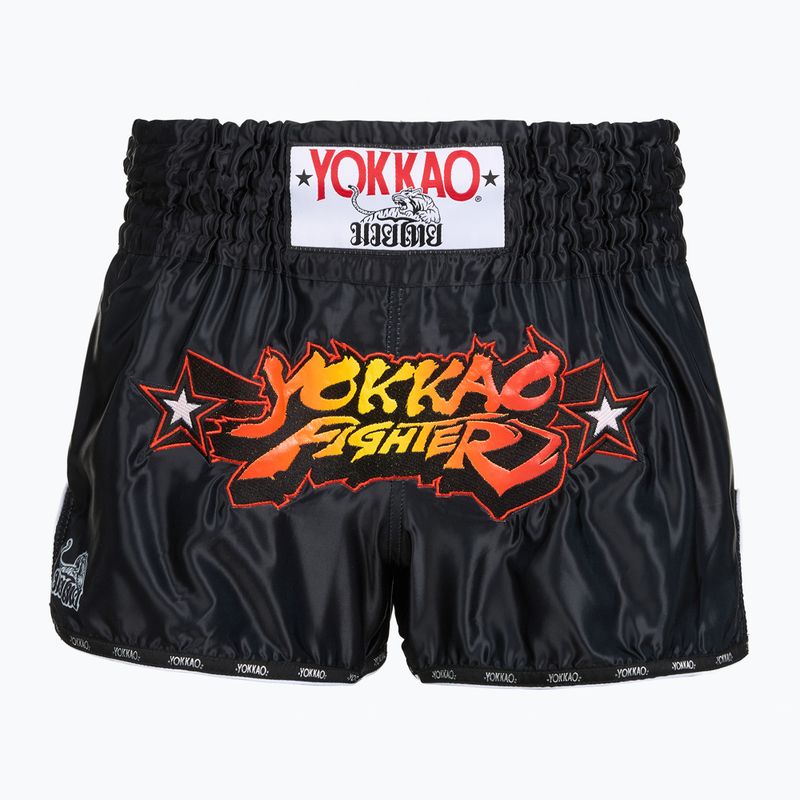 Herren-Trainingsshorts YOKKAO Fighter KO Muay Thai black
