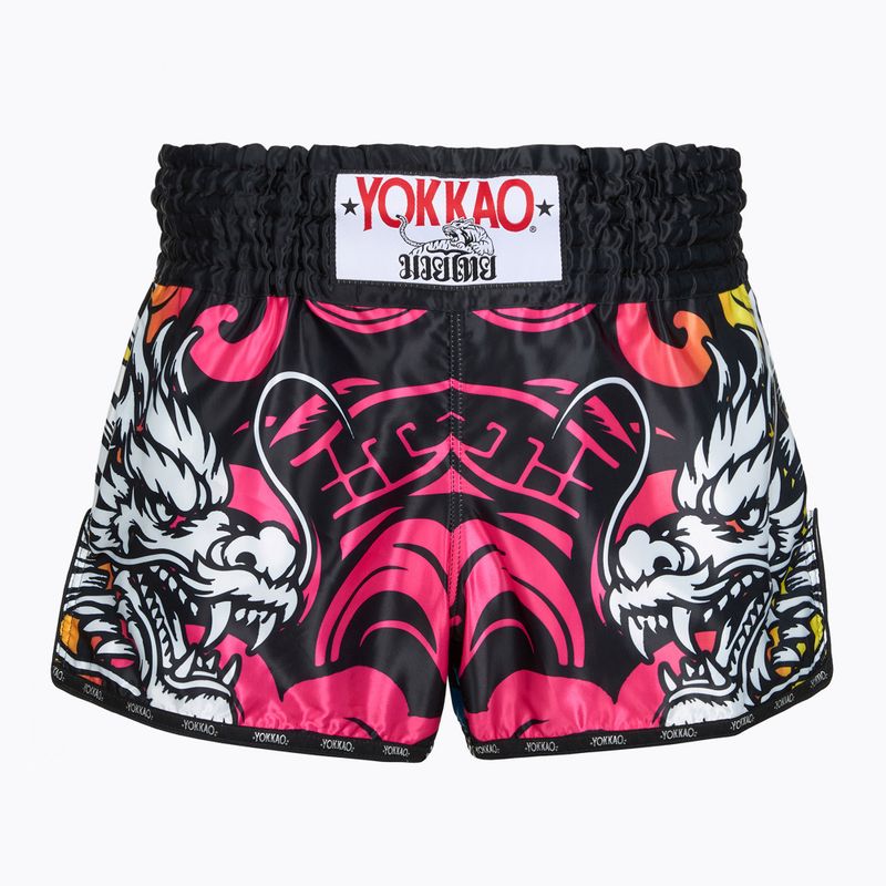 Herren-Trainingsshorts YOKKAO Dragon Muay Thai pink/blue