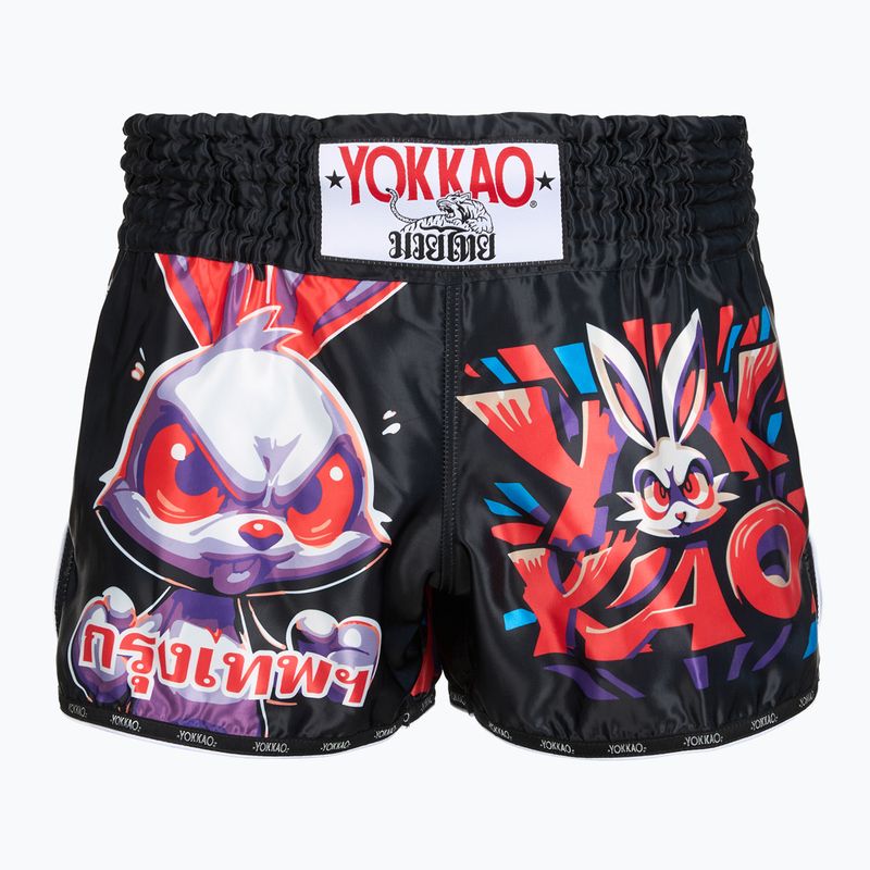 Trainingsshorts Herren YOKKAO Angry Rabbit Muay Thai black