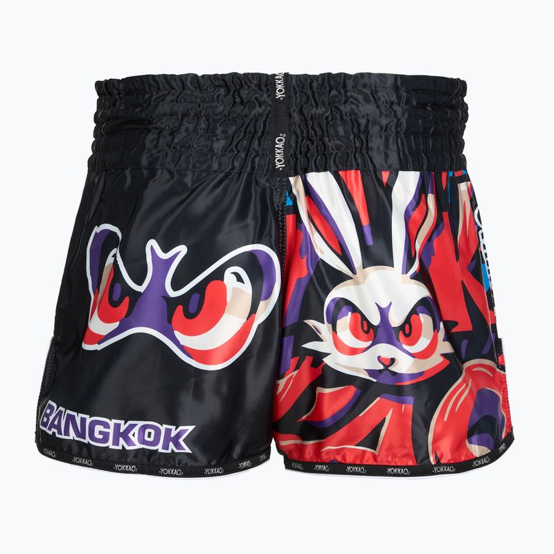 Herren-Trainingsshorts YOKKAO Angry Rabbit Muay Thai black 2