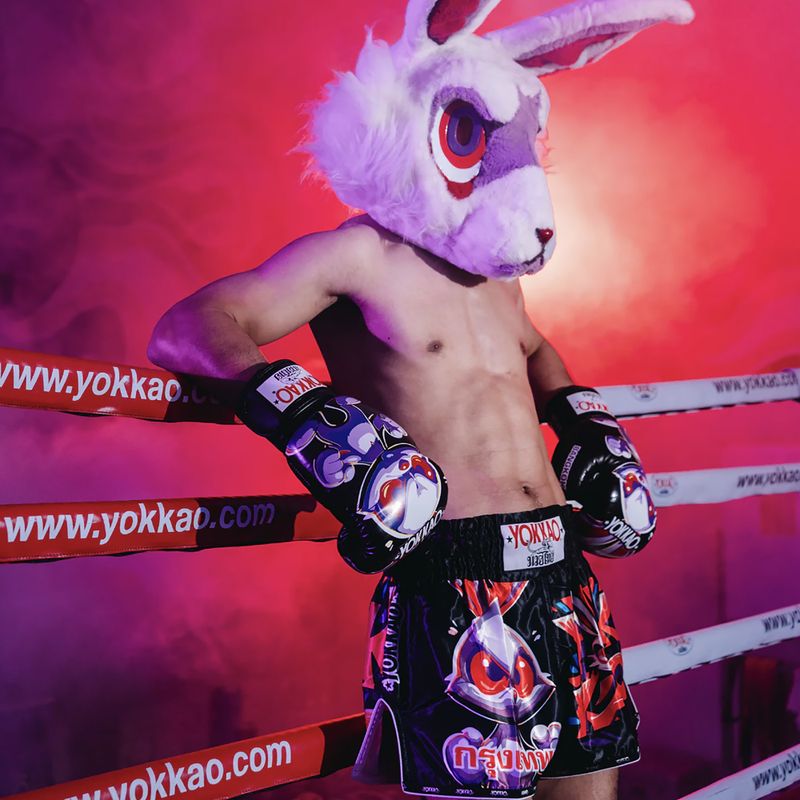 Trainingsshorts Herren YOKKAO Angry Rabbit Muay Thai black 7