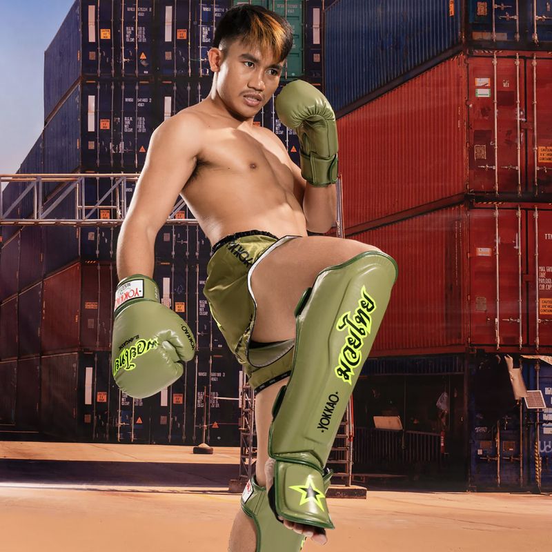 Schienbein- und Fußschützer YOKKAO Late Show olive 6