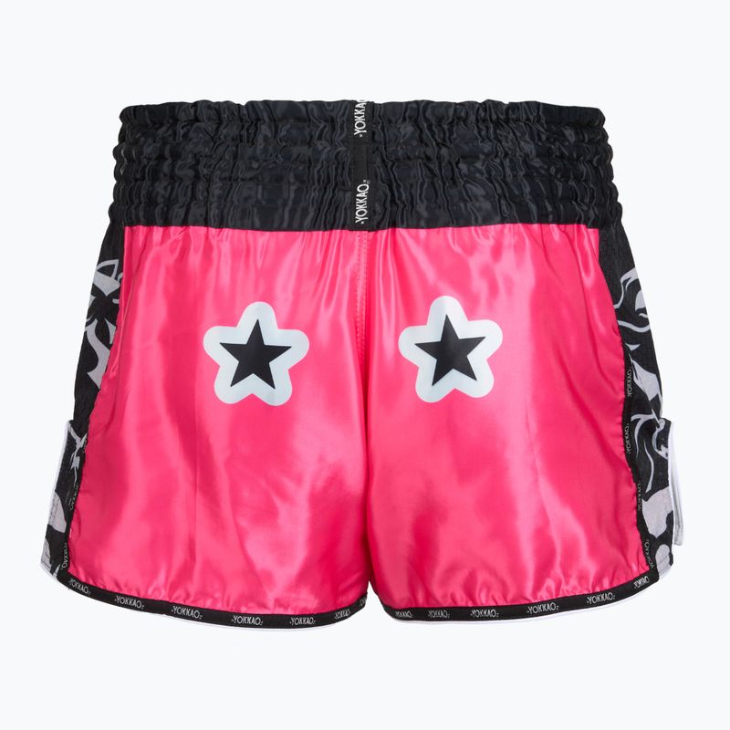 Herren-Trainingsshorts YOKKAO Original Muay Thai magenta 2