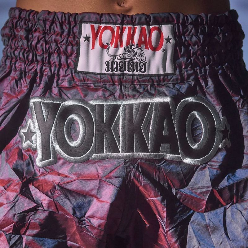 Trainingsshorts Herren YOKKAO Lunar Muay Thai iridescent blue grey 13
