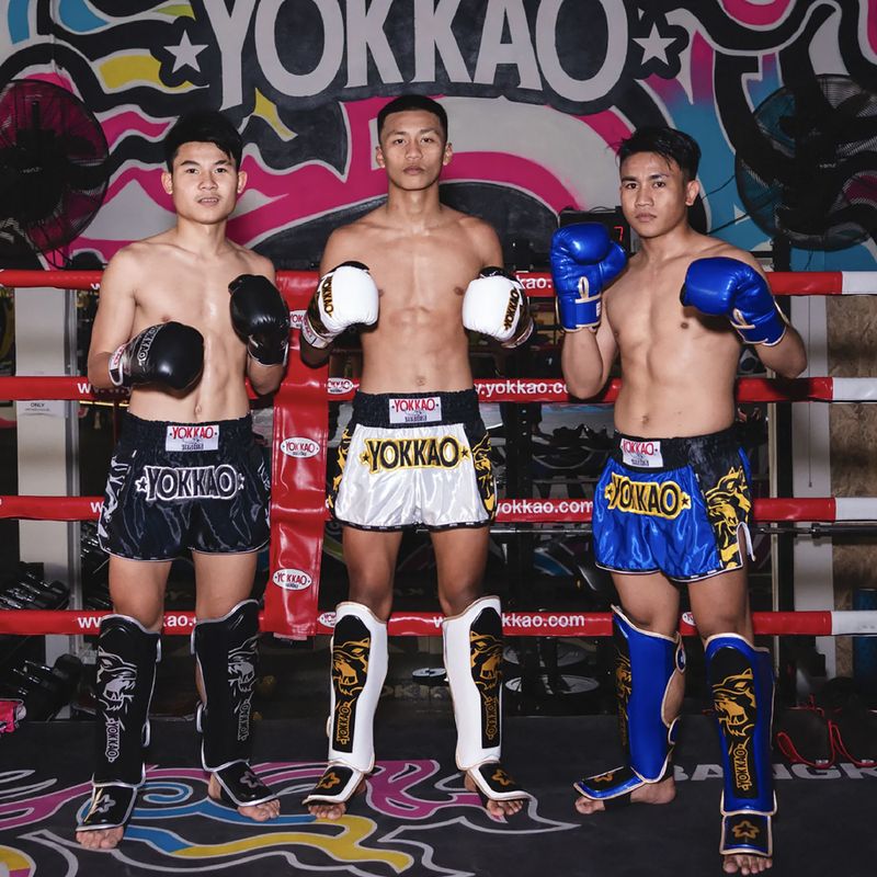 Herren-Trainingsshorts YOKKAO Original Muay Thai electric blue 9