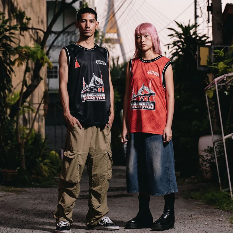 Trainingsshirt Herren YOKKAO Basket Bridge Tank Top red 3