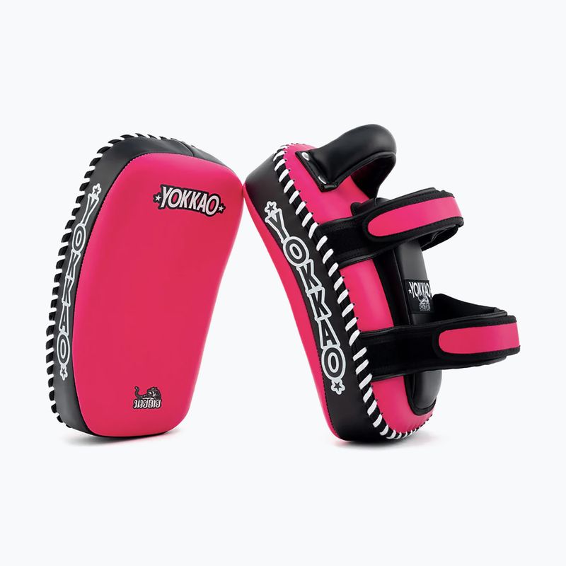 Pratzen YOKKAO Freestyle Kicking Pads 2 Stk. fuchsia/black 3