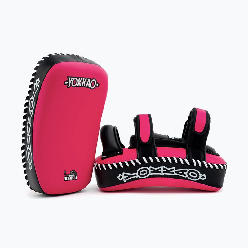 Pratzen YOKKAO Freestyle Kicking Pads 2 Stk. fuchsia/black 4