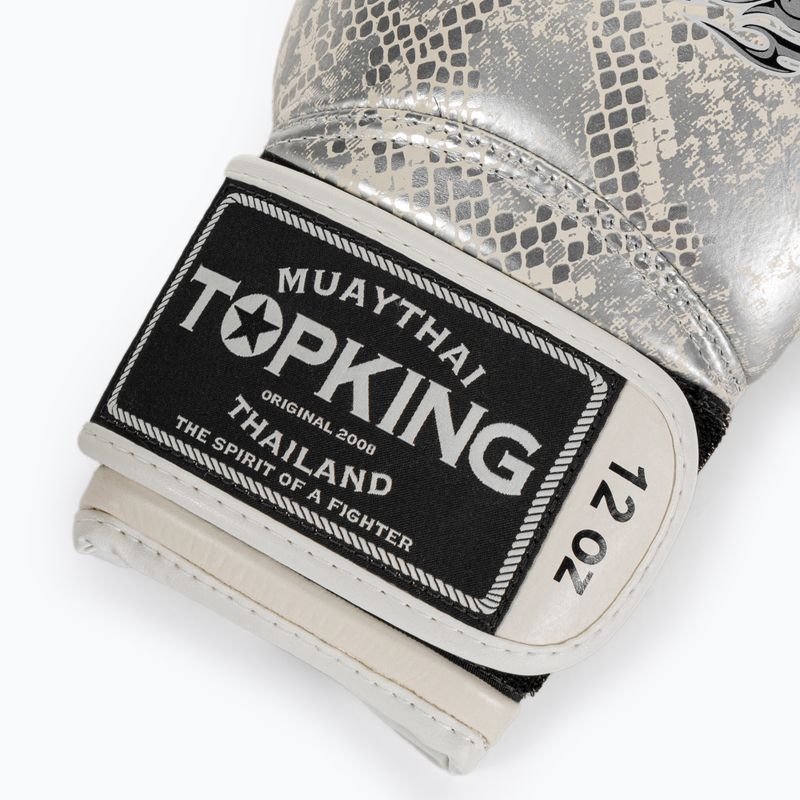 Top King Muay Thai Super Star Snake weiße Boxhandschuhe TKBGSS-02A-WH 4