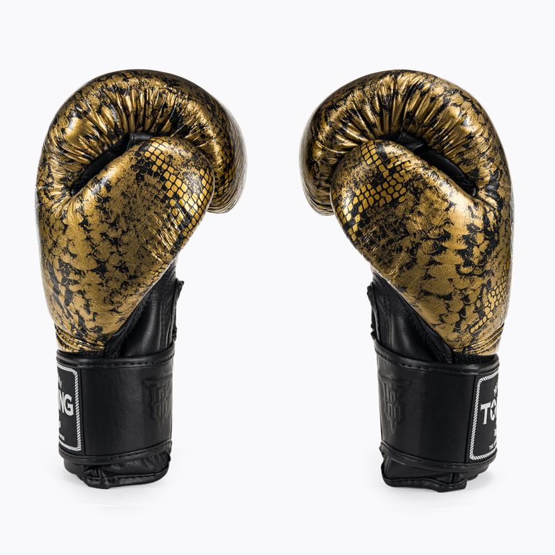 Top King Muay Thai Super Star Air Snake schwarz/goldene Boxhandschuhe 3