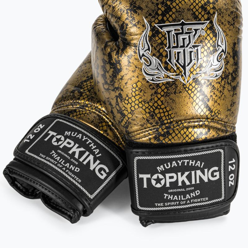Top King Muay Thai Super Star Air Snake schwarz/goldene Boxhandschuhe 4