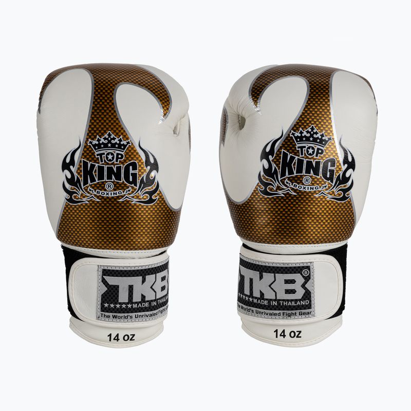 Top King Muay Thai Empower weiße Boxhandschuhe TKBGEM-01A-WH 2