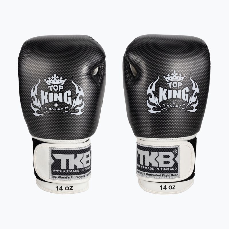 Top King Muay Thai Empower Air weiß und Silber Boxhandschuhe TKBGEM-02A-WH 2