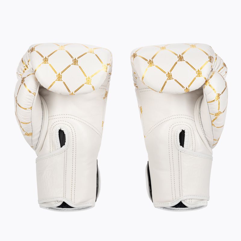 Top King Boxing Chain weiß/goldene Boxhandschuhe 2