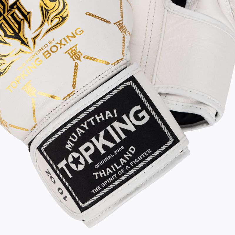 Top King Boxing Chain weiß/goldene Boxhandschuhe 4