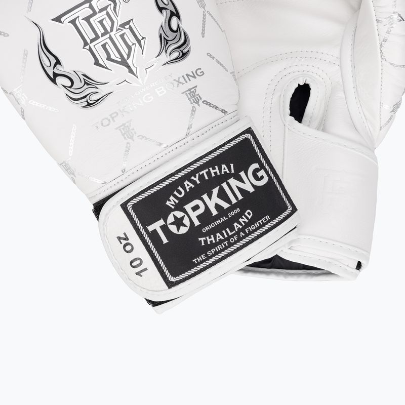 Top King Boxing Chain weiß/silberne Boxhandschuhe 5
