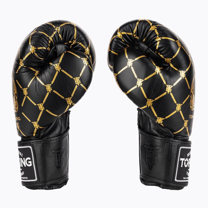 Top King Boxing Chain Handschuhe schwarz/gold 3