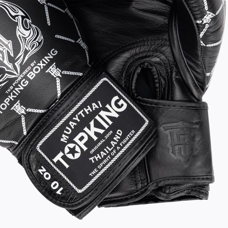 Top King Boxing Chain schwarz/silberne Boxhandschuhe 4