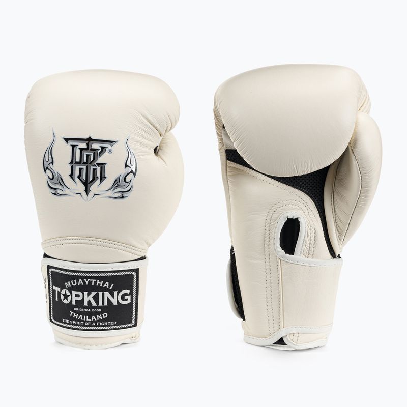 Top King Muay Thai Boxhandschuhe Super Air weiß