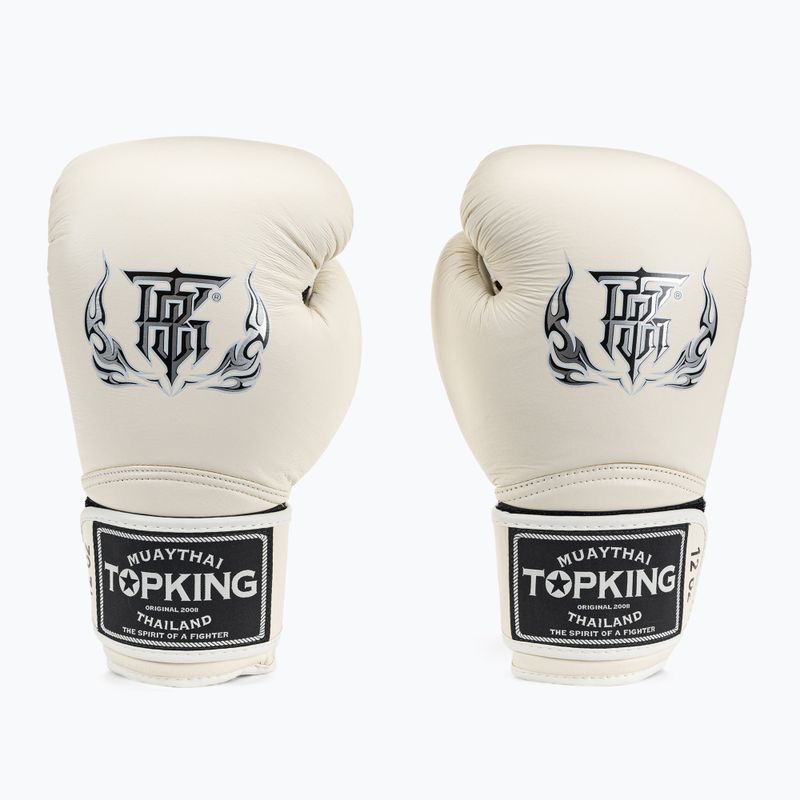 Top King Muay Thai Boxhandschuhe Super Air weiß