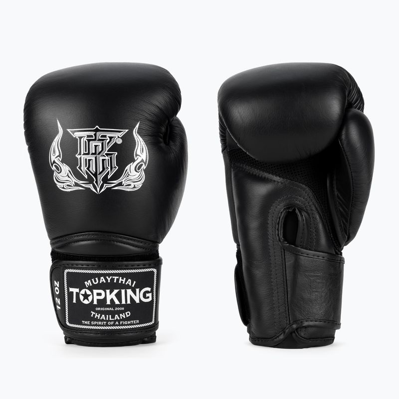 Top King Muay Thai Super Air Boxhandschuhe schwarz 3