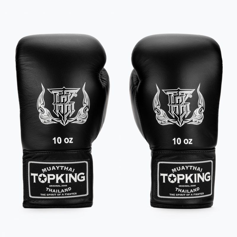 Top King Muay Thai Pro schwarze Boxhandschuhe