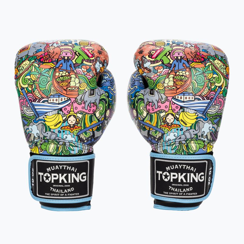 Top King Boxing Culture schwarz/blaue Boxhandschuhe