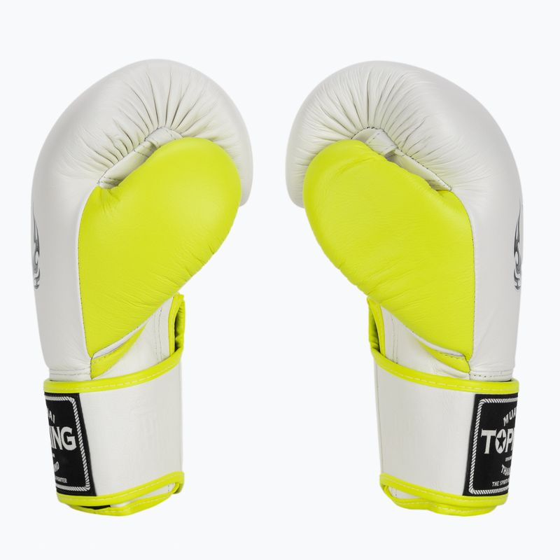 Top King Boxing Reborn Boxhandschuhe weiß/gelb 3