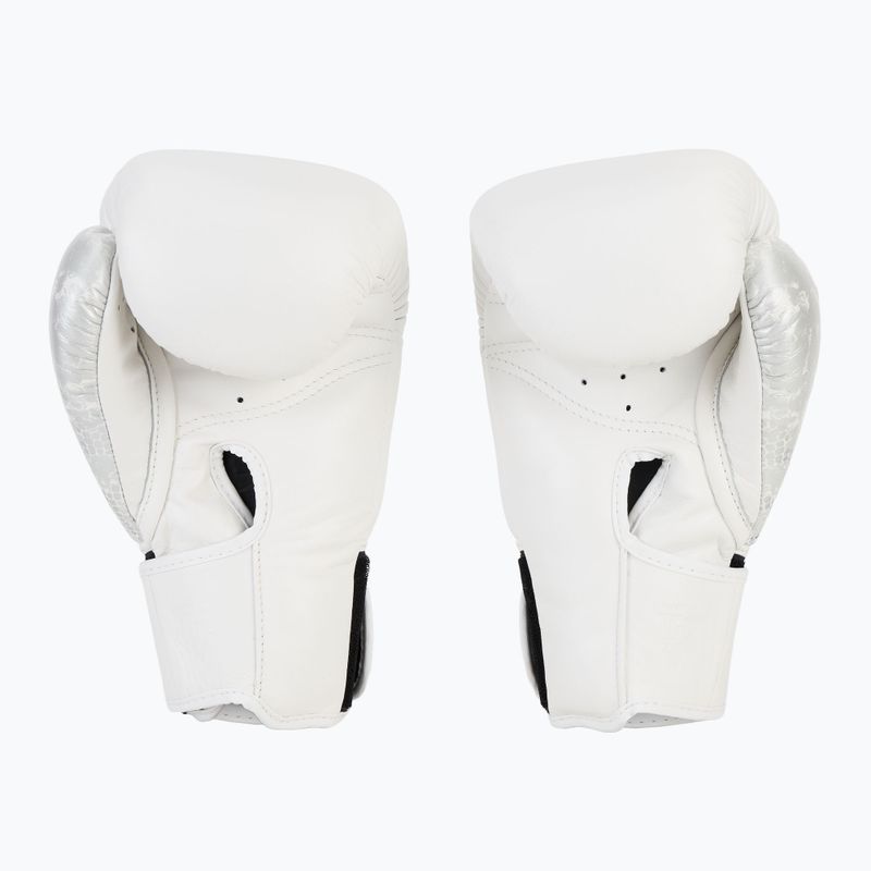 Boxhandschuhe Top King Muay Thai Power Snake white/silver 3