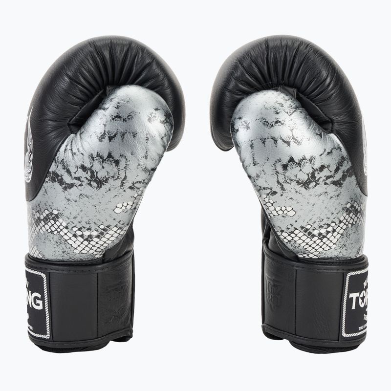 Boxhandschuhe Top King Muay Thai Power Snake black/silver 4