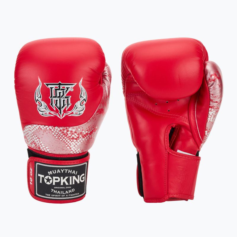 Boxhandschuhe Top King Muay Thai Power Snake red/silver