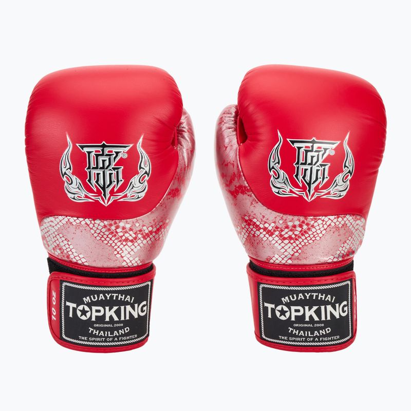 Boxhandschuhe Top King Muay Thai Power Snake red/silver 2