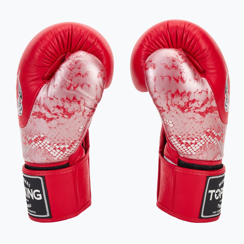 Boxhandschuhe Top King Muay Thai Power Snake red/silver 4