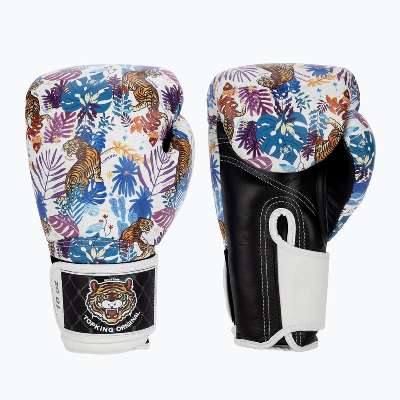 Top King Boxing Wild Tiger schwarz/weiße Boxhandschuhe