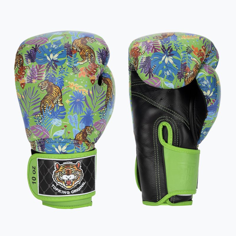 Top King Boxing Wild Tiger schwarz/grün Boxhandschuhe