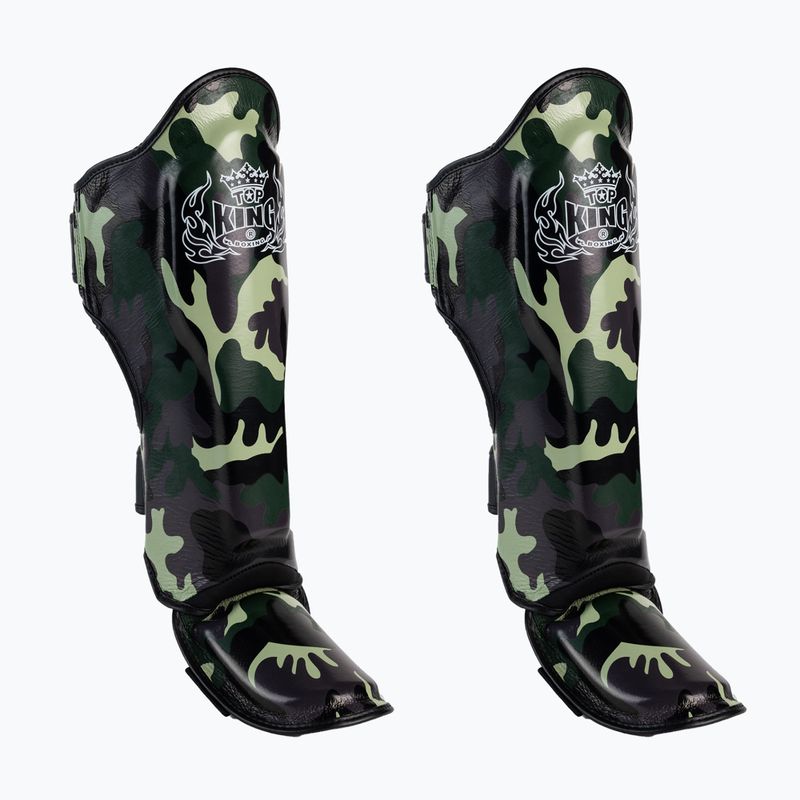 Top King Empower Camouflage grün Schienbein- und Fußprotektoren TKSGEM-03-GN-L