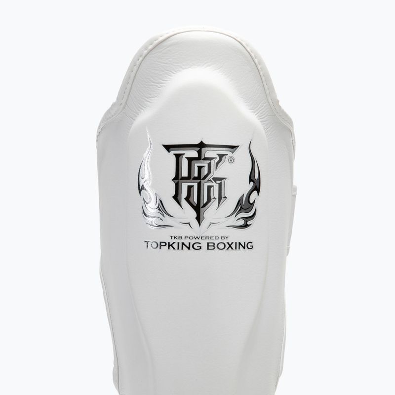 Top King Pro Semi Leder weiß Schienbein- und Fußprotektoren 3