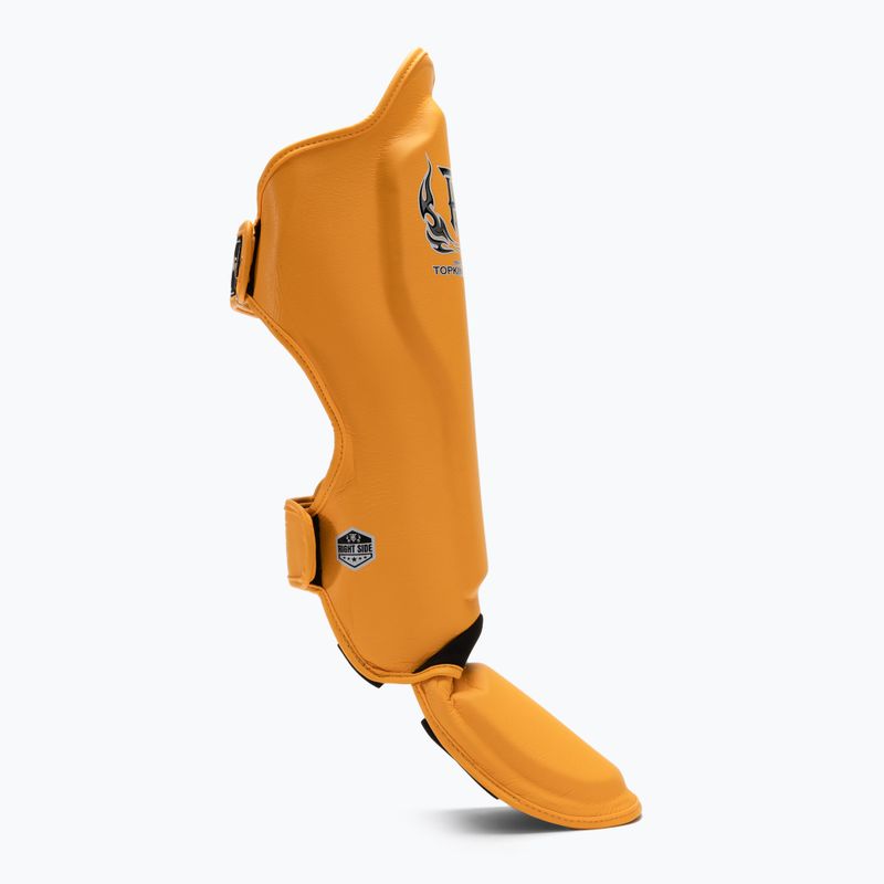 Top King Pro Semi Leder gelb Schienbein- und Fußprotektoren 2