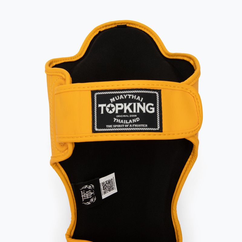 Top King Pro Semi Leder gelb Schienbein- und Fußprotektoren 4