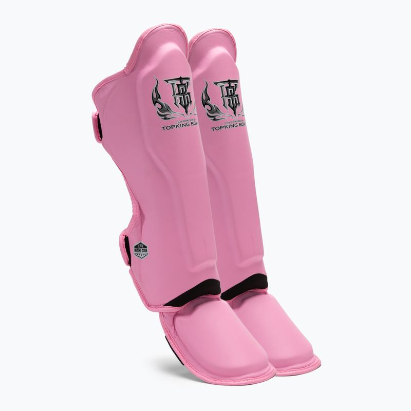 Top King Pro Semi Leder rosa Schienbein- und Fußschützer