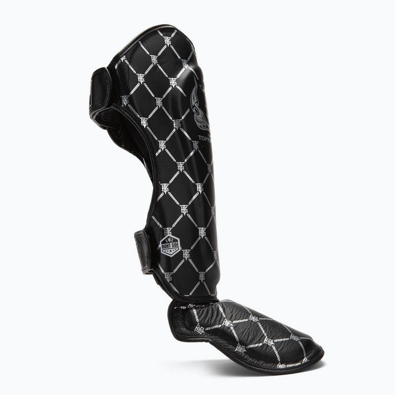Top King Chain schwarz/silberne Schienbein- und Fußschützer 2