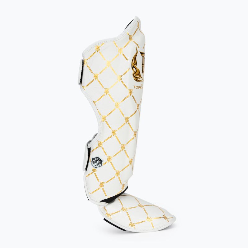 Top King Chain weiß/goldene Schienbein- und Fußschützer 2
