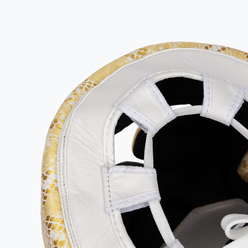 Top King Super Star weiß/goldener Boxhelm 6