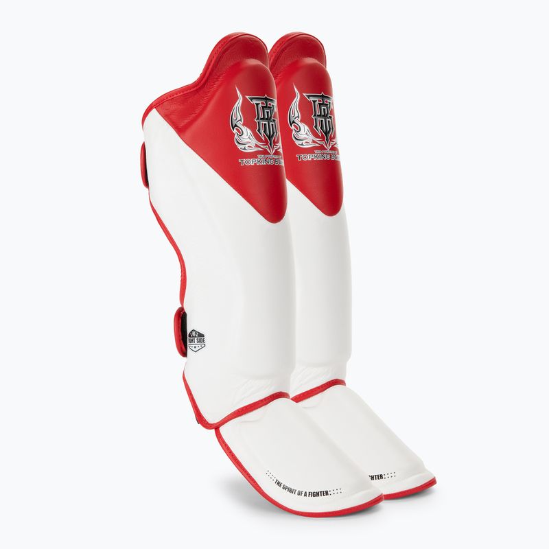 Top King Schienbeinschoner Schienbein- und Fußprotektoren Blend weiß/rot