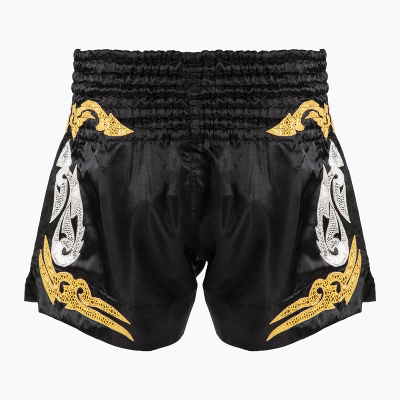 Top King Thai Boxing Trainingsshorts schwarz/gold 2
