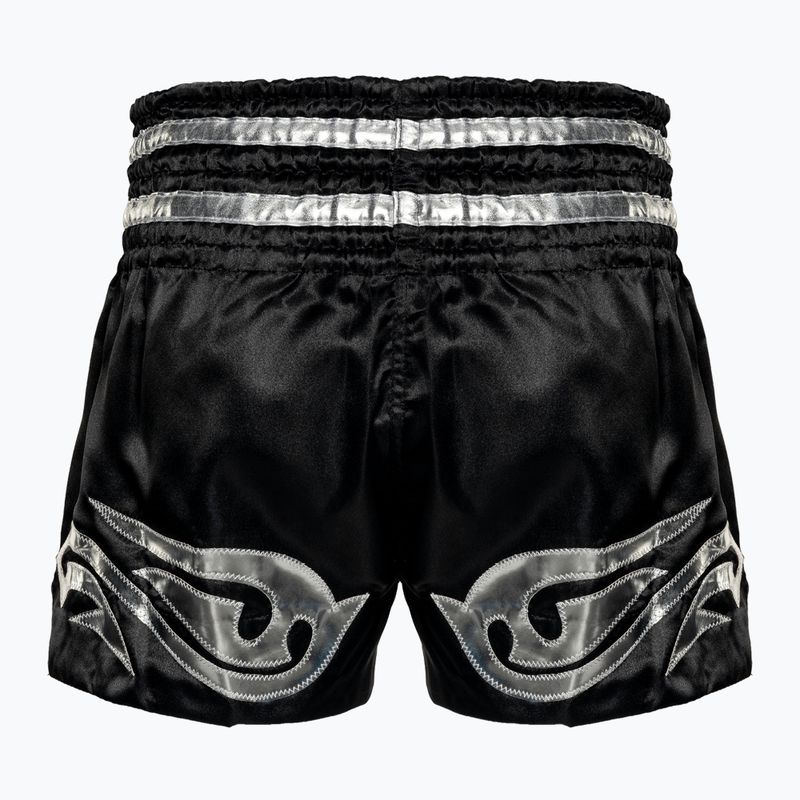 Top King Kickboxing Trainingsshorts schwarz/silber 2