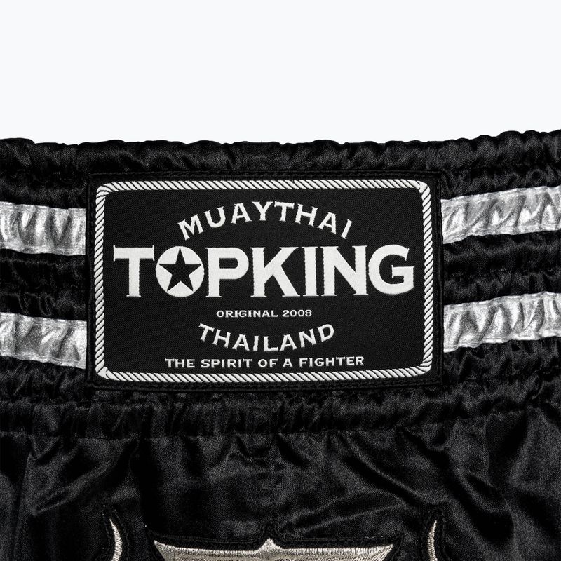 Top King Kickboxing Trainingsshorts schwarz/silber 3