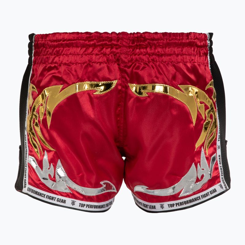 Top King Retro Muaythai Trainingsshorts kastanienbraun/gold 2